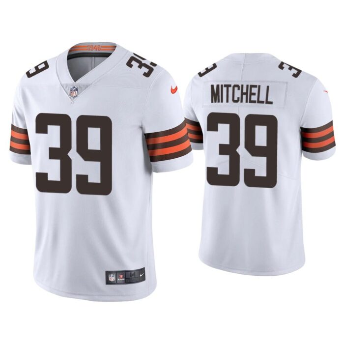 Men 2020 Terrance Mitchell Cleveland Browns White Vapor Limited Jersey