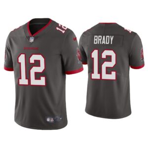 Men 2020 Tom Brady Tampa Bay Buccaneers Pewter Vapor Limited Jersey