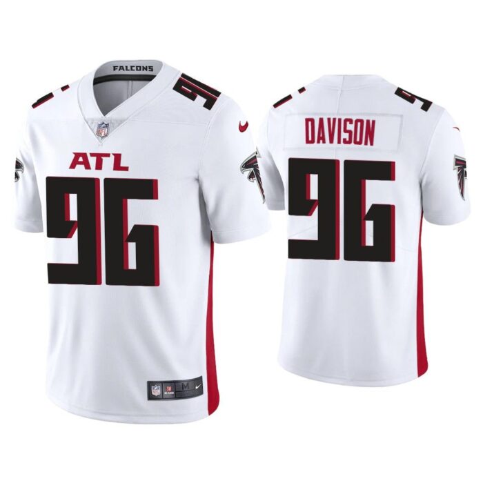 Men 2020 Tyeler Davison Atlanta Falcons White Vapor Limited Jersey