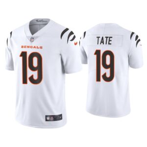 Men 2021 Auden Tate Cincinnati Bengals White Vapor Limited Jersey