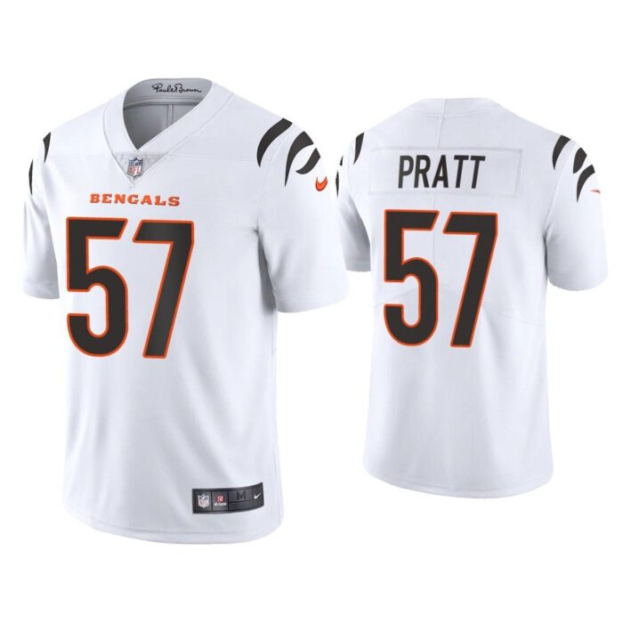 Men 2021 Germaine Pratt Cincinnati Bengals White Vapor Limited Jersey