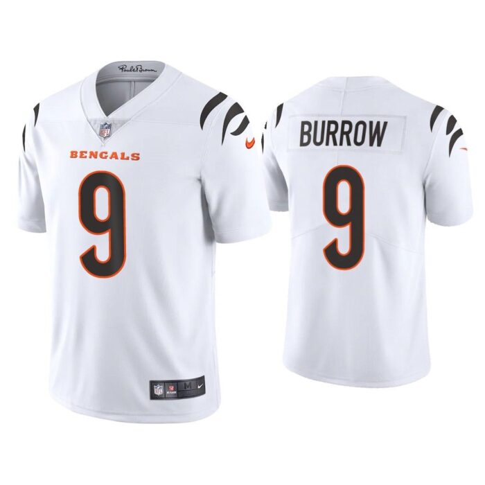 Men 2021 Joe Burrow Cincinnati Bengals White Vapor Limited Jersey