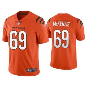 Men 2021 Kahlil McKenzie Cincinnati Bengals Orange Vapor Limited Jersey