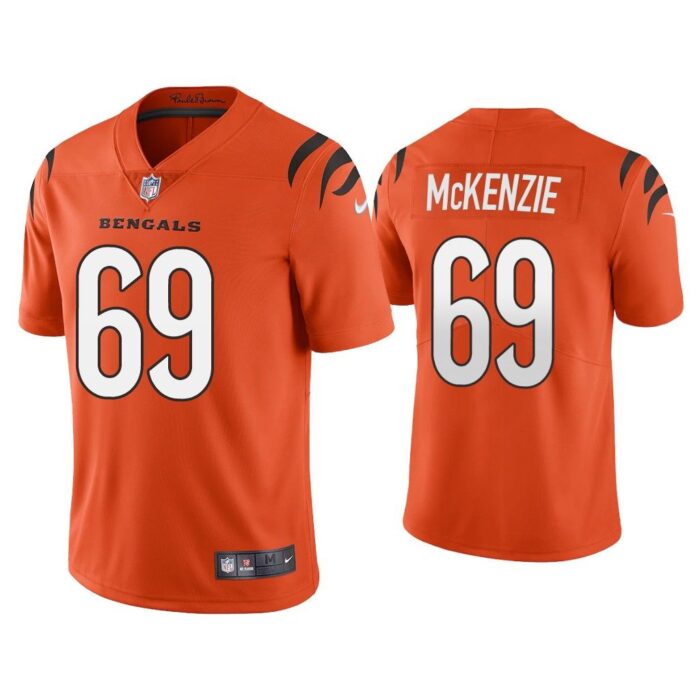 Men 2021 Kahlil McKenzie Cincinnati Bengals Orange Vapor Limited Jersey