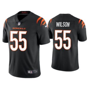 Men 2021 Logan Wilson Cincinnati Bengals Black Vapor Limited Jersey