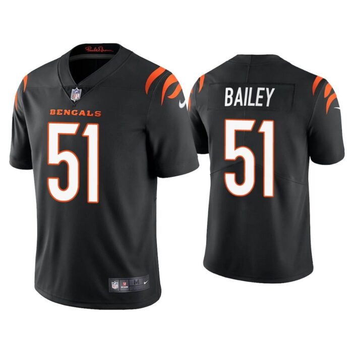 Men 2021 Markus Bailey Cincinnati Bengals Black Vapor Limited Jersey