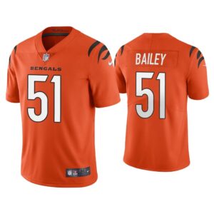 Men 2021 Markus Bailey Cincinnati Bengals Orange Vapor Limited Jersey