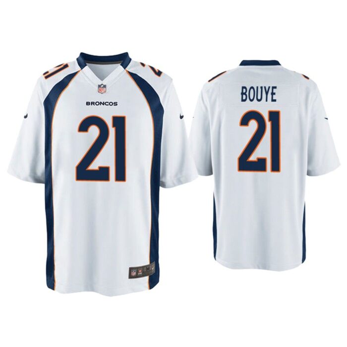 Men A.J. Bouye Denver Broncos White Game Jersey