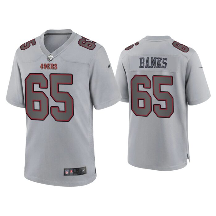 Men Aaron Banks San Francisco 49ers Gray Atmosphere Fashion Game Jersey