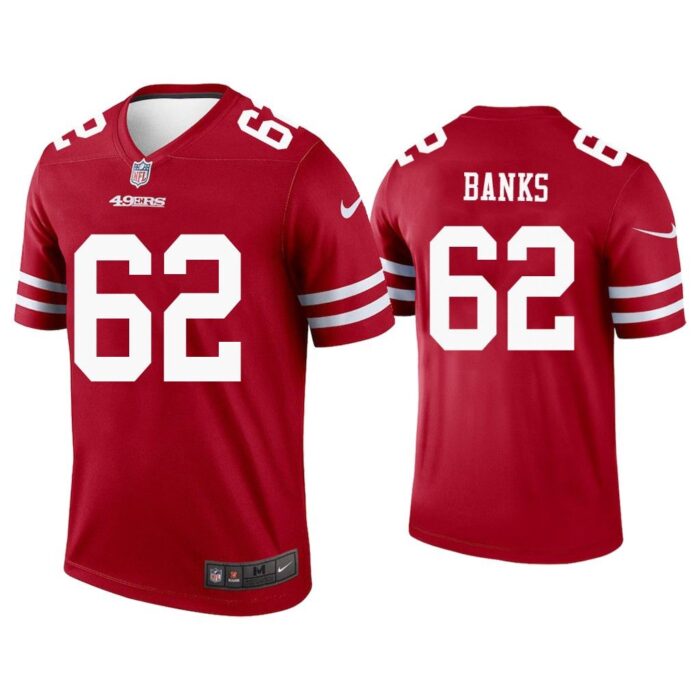 Men Aaron Banks San Francisco 49ers Scarlet Legend Jersey