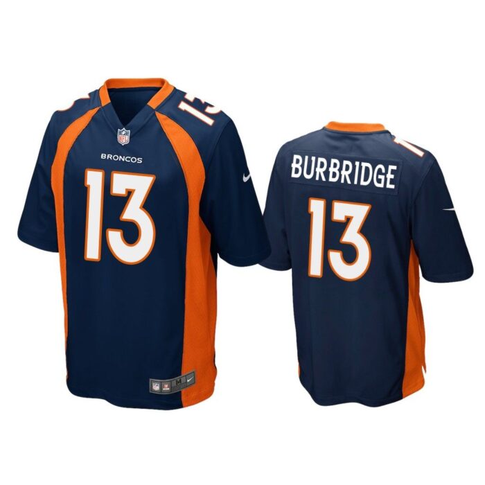 Men Aaron Burbridge #13 Denver Broncos Navy Game Jersey