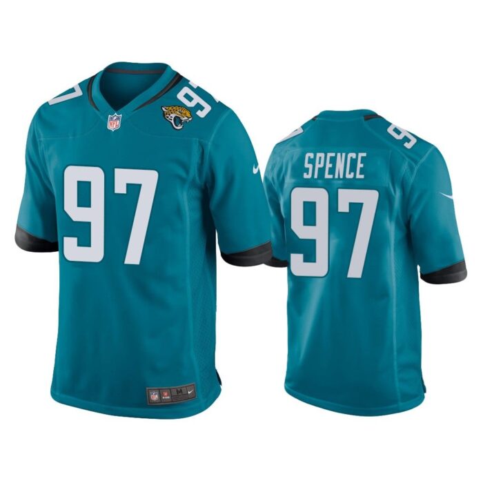 Men Akeem Spence Jacksonville Jaguars Teal Game Jersey