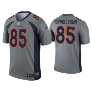 Men Albert Okwuegbunam Denver Broncos Gray Inverted Legend Jersey