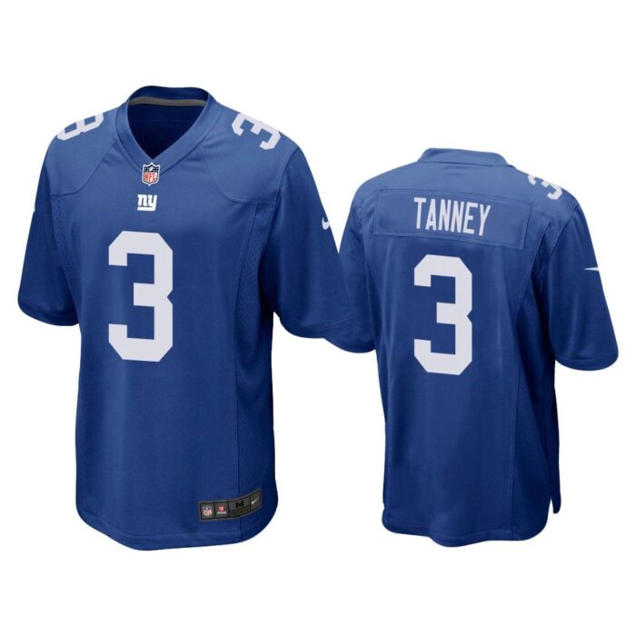 Men Alex Tanney #3 New York Giants Royal Game Jersey