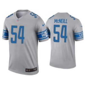 Men Alim McNeill Detroit Lions Gray Inverted Legend Jersey