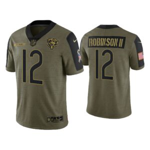 Men Allen Robinson II Chicago Bears Olive 2021 Salute To Service Limited Jersey