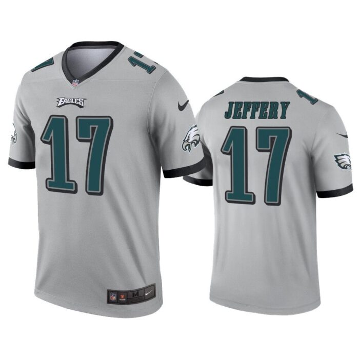 Men Alshon Jeffery Philadelphia Eagles Silver Inverted Legend Jersey