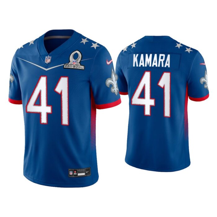 Men Alvin Kamara New Orleans Saints 2022 NFC Pro Bowl Royal Game Jersey