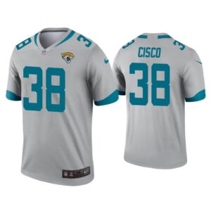 Men Andre Cisco Jacksonville Jaguars Silver Inverted Legend Jersey