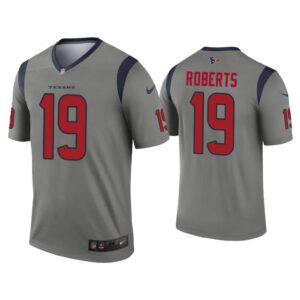 Men Andre Roberts Houston Texans Gray Inverted Legend Jersey