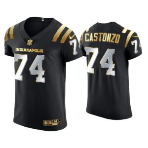 Men Anthony Castonzo Indianapolis Colts Black Golden Edition Elite Jersey