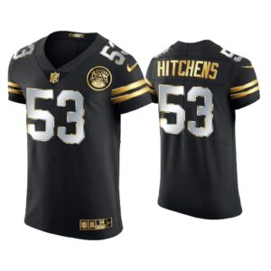 Men Anthony Hitchens Kansas City Chiefs Black Golden Edition Elite Jersey