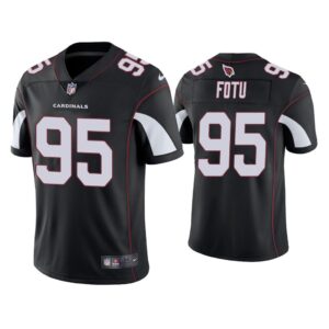 Men Arizona Cardinals Leki Fotu Vapor Limited Black Jersey