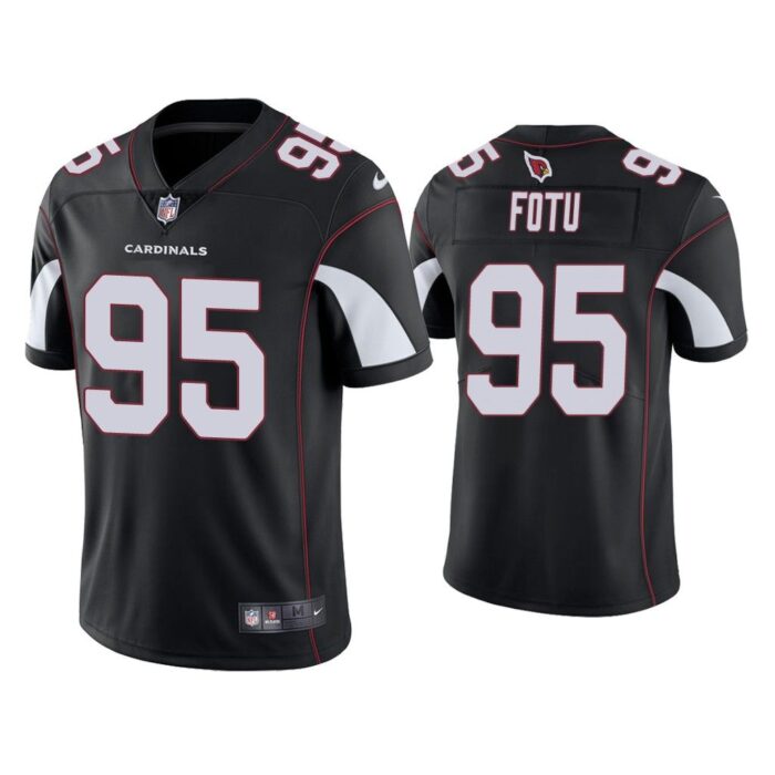 Men Arizona Cardinals Leki Fotu Vapor Limited Black Jersey