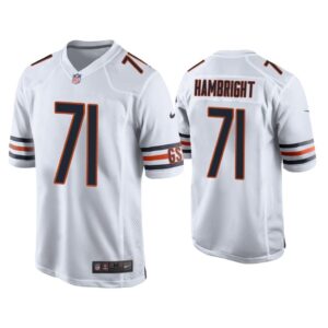 Men Arlington Hambright Chicago Bears White Game Jersey