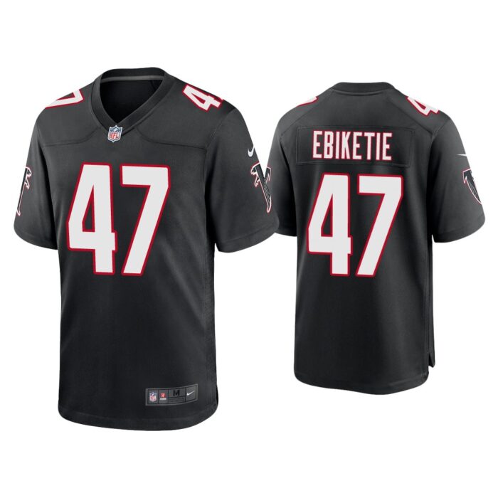 Men Arnold Ebiketie Atlanta Falcons Black Throwback Game Jersey