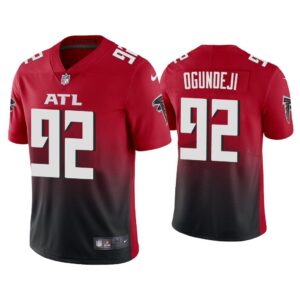 Men Atlanta Falcons Adetokunbo Ogundeji Vapor Limited Red Jersey