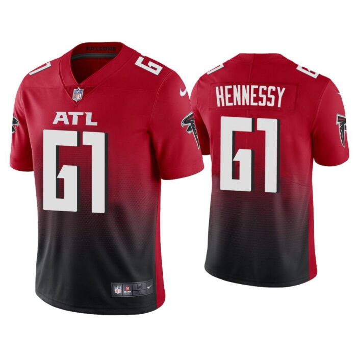 Men Atlanta Falcons Matt Hennessy Vapor Limited Red Jersey