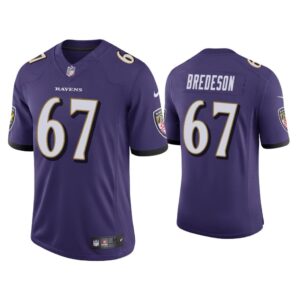 Men Baltimore Ravens Ben Bredeson Vapor Limited Purple Jersey