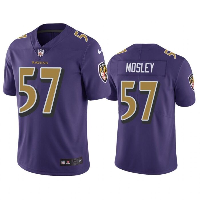 Men Baltimore Ravens C.J. Mosley #57 Purple Color Rush Limited Jersey