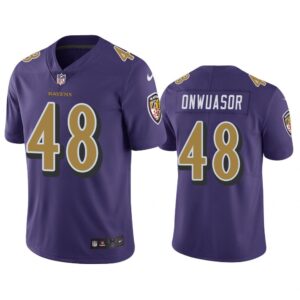 Men Baltimore Ravens Patrick Onwuasor #48 Purple Color Rush Limited Jersey