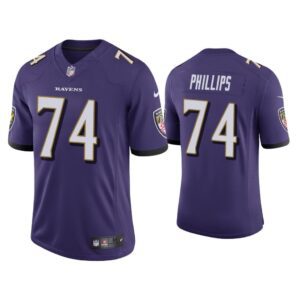 Men Baltimore Ravens Tyre Phillips Vapor Limited Purple Jersey