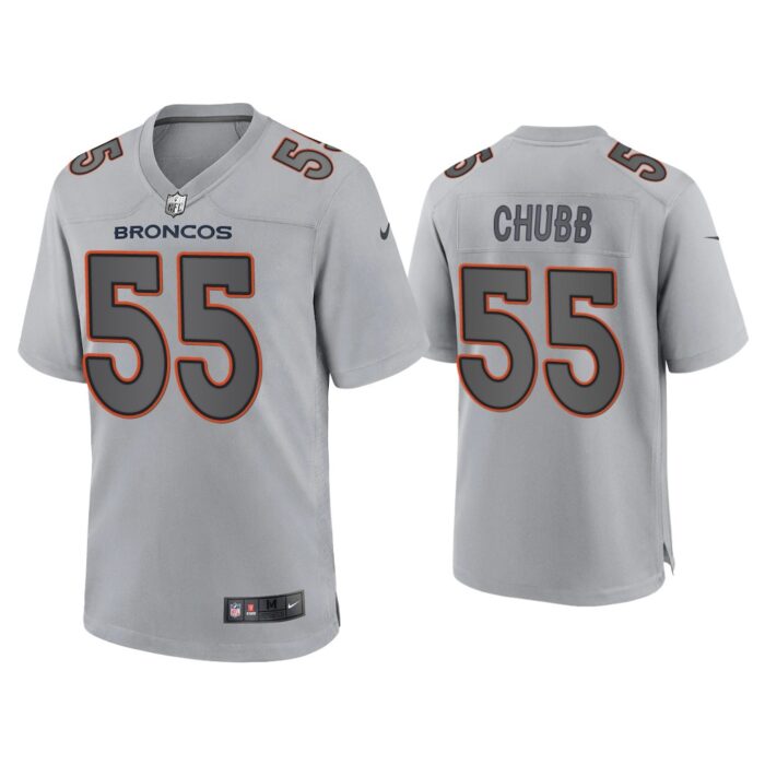 Men Bradley Chubb Denver Broncos Gray Atmosphere Fashion Game Jersey