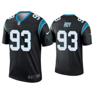 Men Bravvion Roy Carolina Panthers Black Legend Jersey