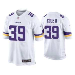 Men Brian Cole II Minnesota Vikings White Game Jersey