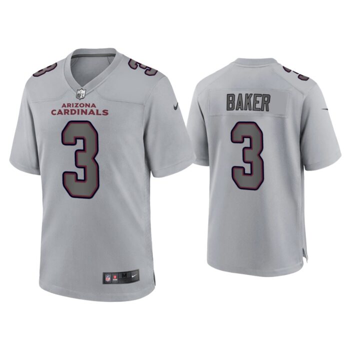 Men Budda Baker Arizona Cardinals Gray Atmosphere Fashion Game Jersey