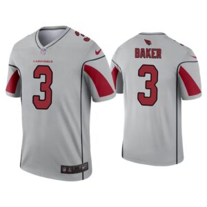 Men Budda Baker Arizona Cardinals Silver Inverted Legend Jersey