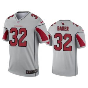 Men Budda Baker Arizona Cardinals Silver Inverted Legend Jersey