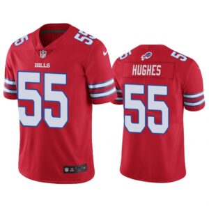 Men Buffalo Bills Jerry Hughes #55 Red Color Rush Limited Jersey