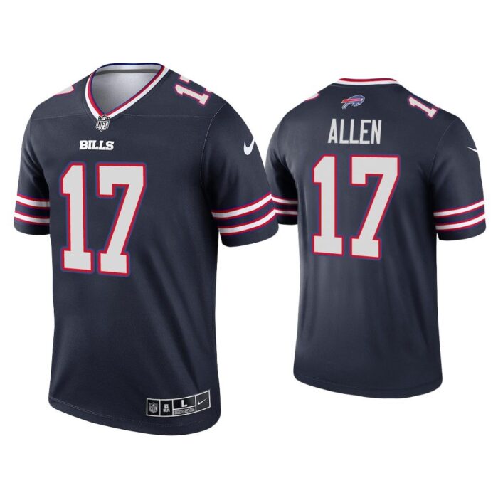 Men Buffalo Bills Josh Allen Navy Inverted Legend Jersey