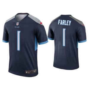 Men Caleb Farley Tennessee Titans Navy Legend Jersey