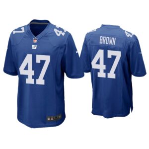 Men Cameron Brown New York Giants Royal Game Jersey