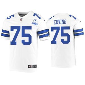 Men Cameron Erving Dallas Cowboys White 60th Season Vintage Jersey