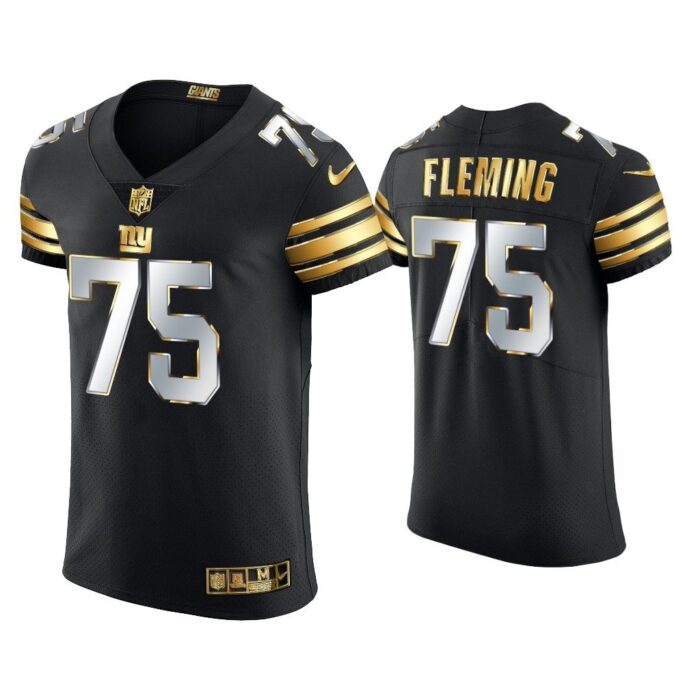 Men Cameron Fleming New York Giants Black Golden Edition Elite Jersey