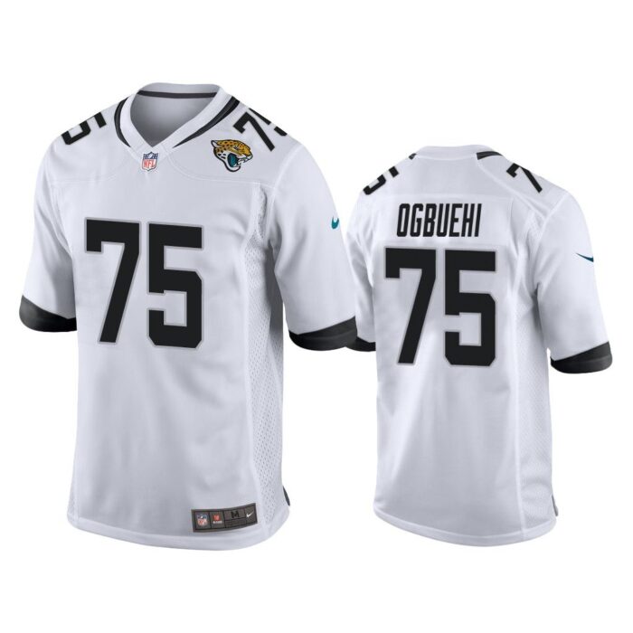 Men Cedric Ogbuehi #75 Jacksonville Jaguars White Game Jersey