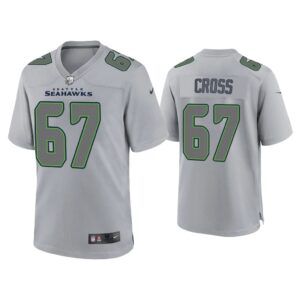 Men Charles Cross Seattle Seahawks Gray Atmosphere Fashion Game Jersey